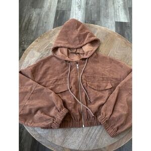 Cropped Corduroy Hoodie‎ size 8/10